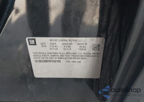 2017 Chevrolet Cruze Ls Auto from USA, damaged, VIN 1G1BC5SM7H7202780